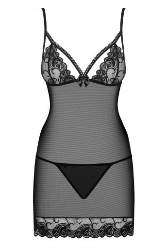 EAN 5901688212578 - Obsessive Wonderia Camisa Negro Elastano, Poliamida imagen 1