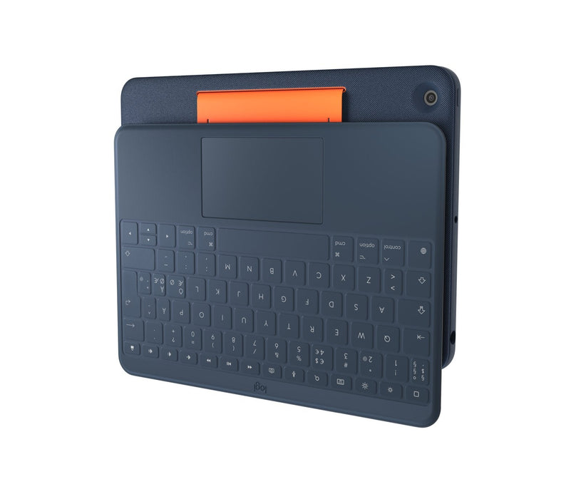 Logitech Rugged Combo 3 Touch For Education Caja De Teclado Y Folio Con Panel Táctil Apple Smart Connector Qwerty Pan Nordic Académico Para Apple 10.2-Inch Ipad (7ª Generación 8ª Generación 9ª Generación)