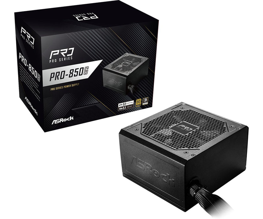 Fuentes De Alimentación Asrock Pro Series Pro-850g 850w Atx 80+ Gold Negro 90-Uxr085-Gneaa2