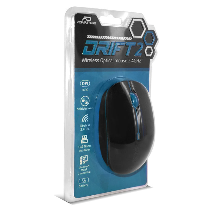 Ratón Inalámbrico Advance Drift 2 (Azul)