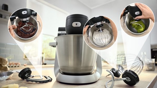 EAN 4242005424726 - Bosch Serie 6 MUMS6ZS13D robot de cocina 1600 W 5,5 L Negro, Acero inoxidable Balanza integrada imagen 9