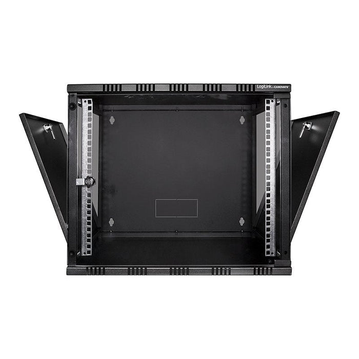 19" Wallmount Soho Box 9u 540*550, Flatpack, Negro