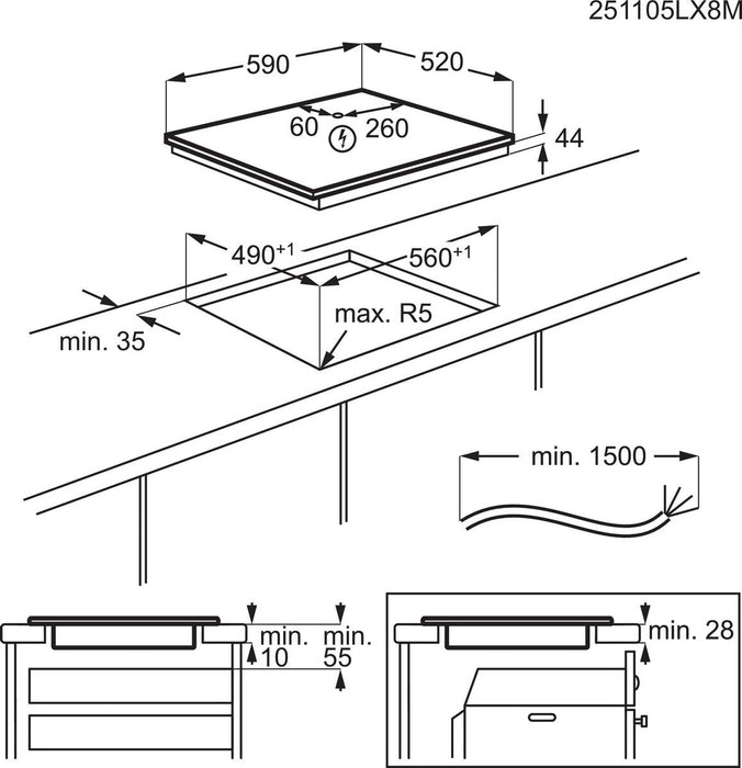 EAN 7333394122908 - Electrolux EIV634 Negro Integrado 60 cm Con placa de inducción 4 zona(s) imagen 13