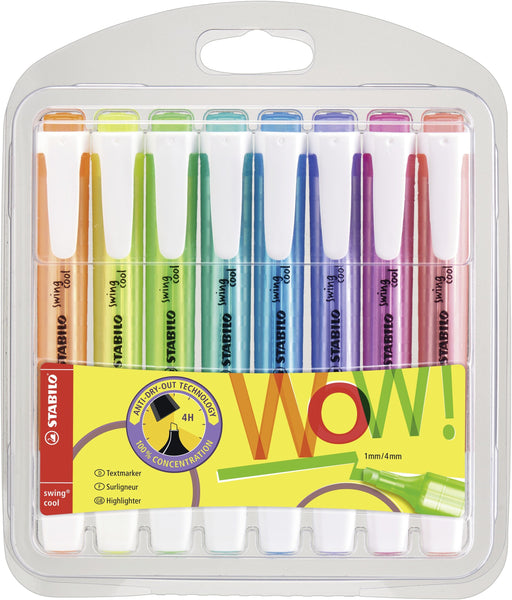 EAN 4006381467308 - STABILO swing cool Pastel marcador 8 pieza(s) Punta de cincel Azul, Verde, Naranja, Rosa, Rojo, Violeta,  imagen 1