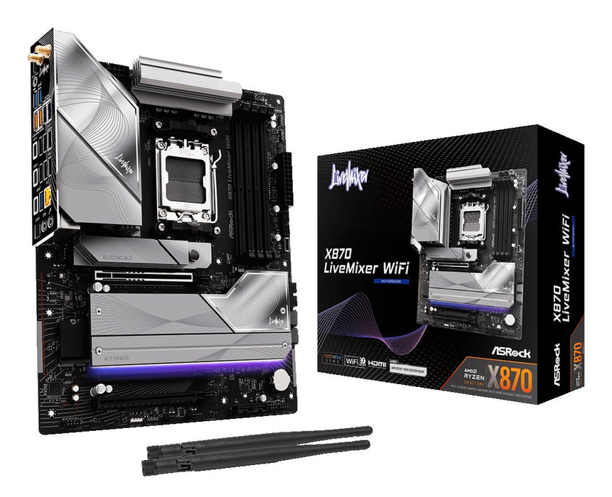 EAN 4711581491823 - Asrock X870 LiveMixer WiFi AMD X870 Zócalo AM5 ATX imagen 6