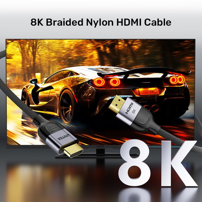 EAN 4894160058270 - UNITEK 8K Braided Nylon 1M cable HDMI HDMI tipo A (Estándar) Gris imagen 5
