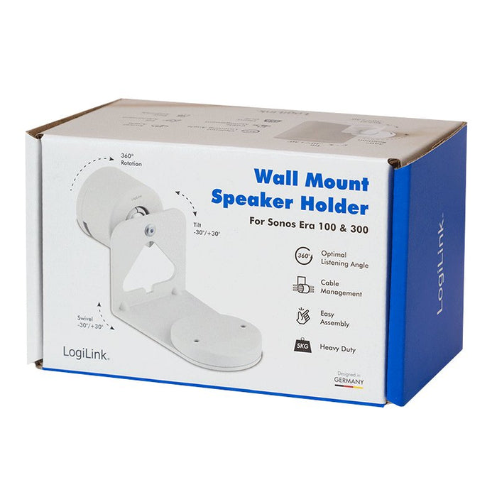 EAN 4052792076226 - LogiLink BP0207W soporte de altavoz Pared Plástico, Acero Blanco imagen 5