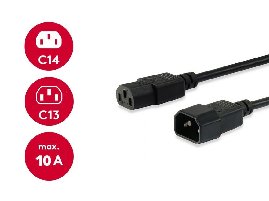 Equip Cable De Alimentacion C13 ->C14 H M Negro 1.50m