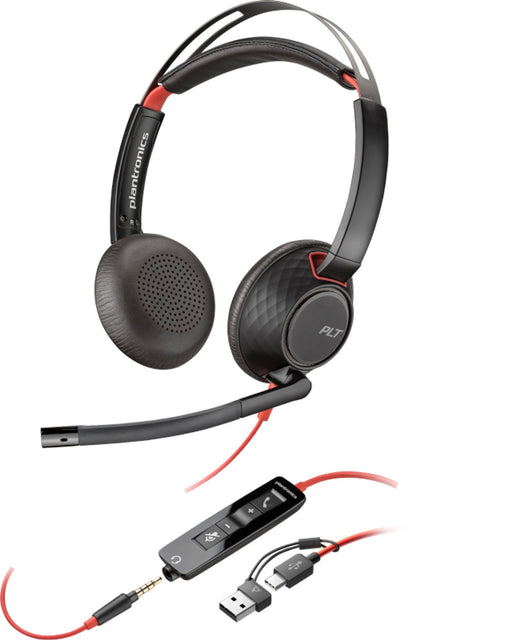 EAN 0197498433103 - HP Poly Blackwire 5220 Stereo USB-C Headset +3.5mm Plug +USB-C/A Adapter (Bulk) Alámbrico Diadema Llamada imagen 1