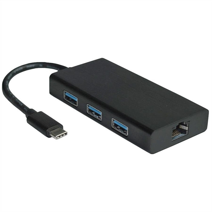 Value Usb 3.2 Gen 1 Typ C Zu Gigabit Ethernet Konverter + Hub