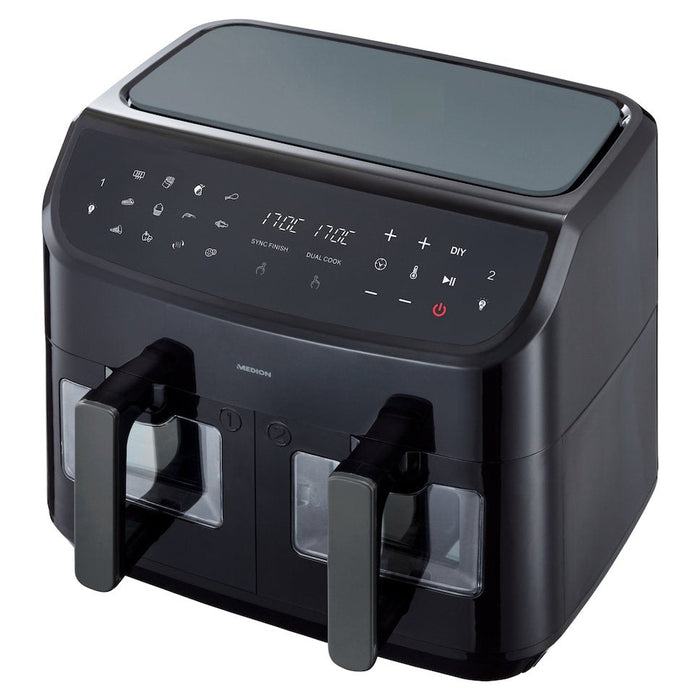 Freidora Medion Doppel Life P20 Md11760 Xxl (Negro, 2.600 Watt, 2 Körbe Je 4,35 Liter) 50077281