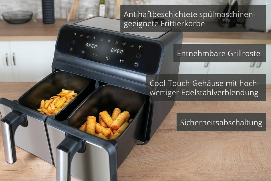 EAN 4011689586859 - Unold 58685 freidora Doble 8 L Independiente 1700 W Freidora de aire caliente Negro, Gris imagen 3
