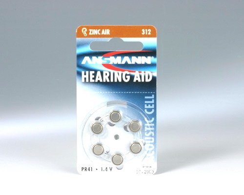 EAN 4013674013234 - Ansmann Blister 6 X Zinc - Air battery, PR 312 Batería de un solo uso imagen 1
