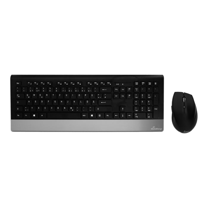 Mediarange Teclado Highline Wireless Inkl. Raton Negro