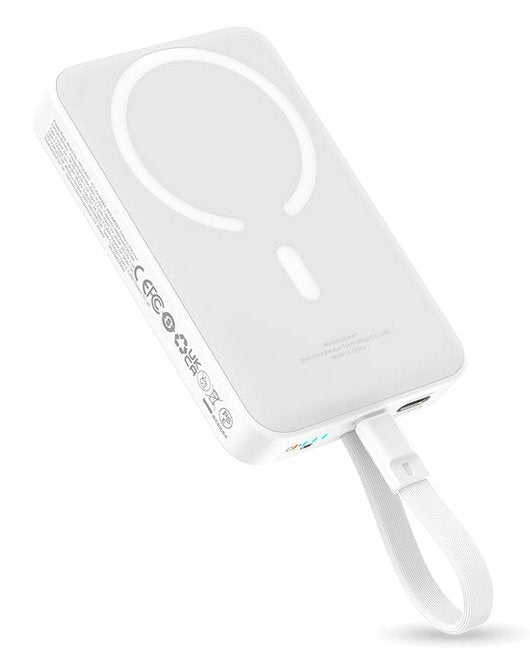 Power Bank Baseus 10000mah 30w Magsafe Magnetic Wireless Mini Fast Charge With Cable Type-C Stellar White P1002210b223-00