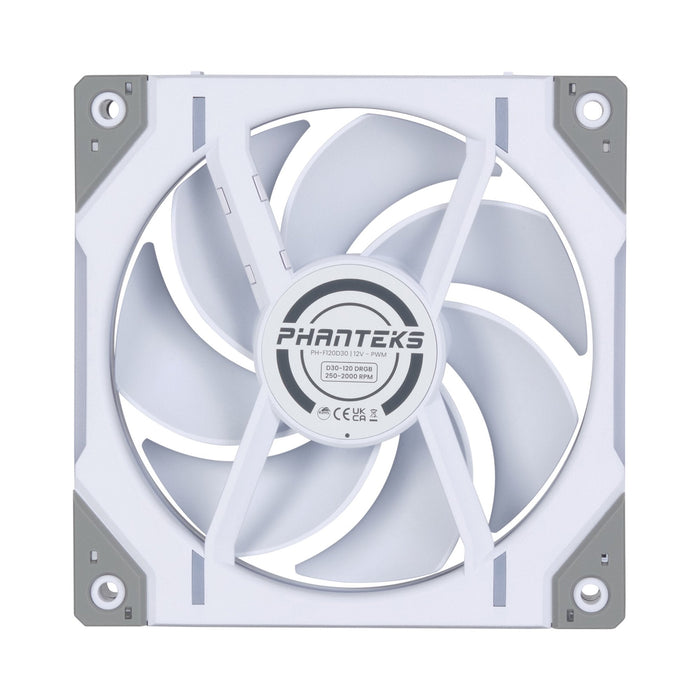 Ventilador Phanteks D30 120mmdrgb Pwm Triple Fan Pack - White