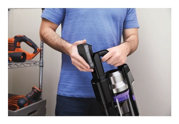 Aspiradora  Black & Decker Bsv520brp-Qw De Pie Y Escoba Eléctrica Aspiradora Escoba Batería Secar Sin Bolsa 0,65 L Negro 2 Ah