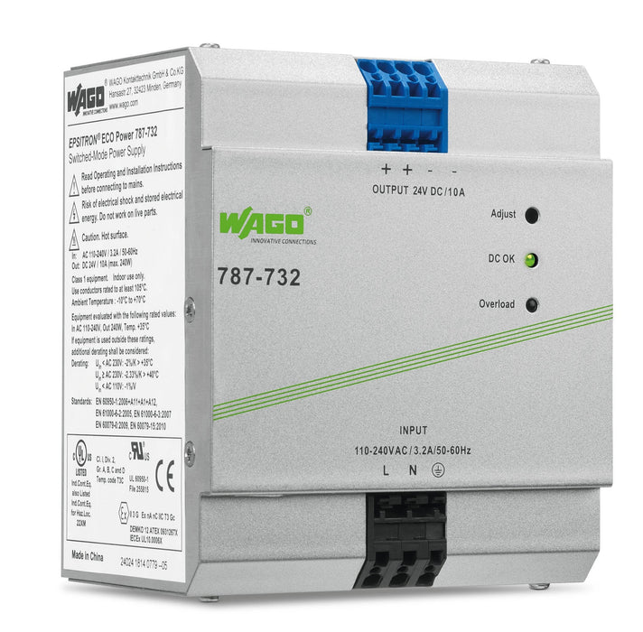 Wago 787-732 - Fuente De Alimentación Conmutada Carril Din - Pc-/Server Fuente De Alimentación - 240 W