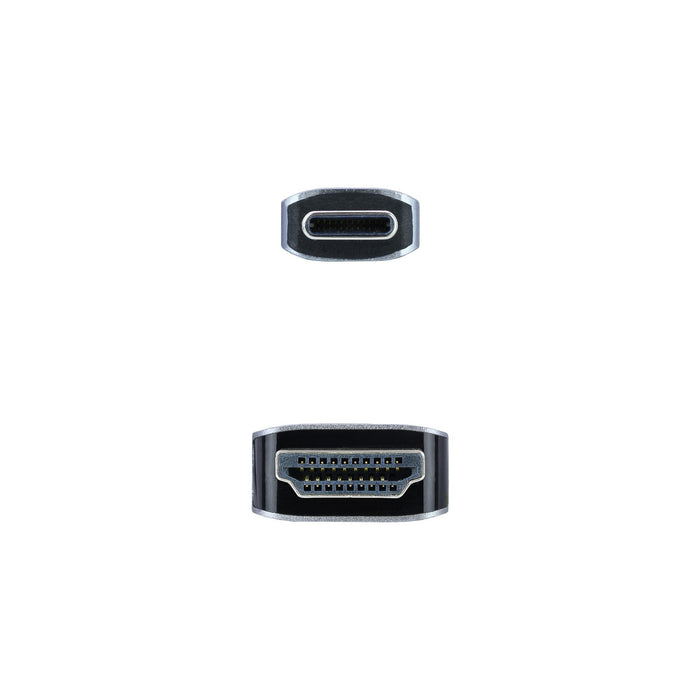 EAN 8433281009905 - Nanocable 10.15.5103 adaptador de cable de vídeo 3 m USB Tipo C HDMI Aluminio, Negro imagen 3