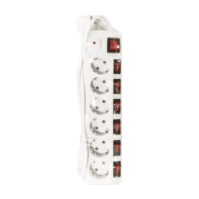 EAN 4052792060577 - LogiLink LPS250 base múltiple 1,5 m 6 salidas AC Interior Blanco imagen 3