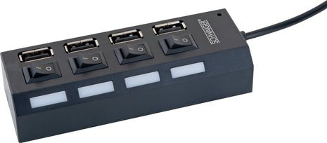 EAN 4004005034196 - Schwaiger UH4013 hub de interfaz USB 2.0 480 Mbit/s Negro imagen 1