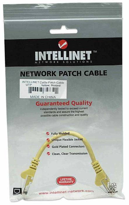 Intellinet Cat5e Utp 0.45m Cable De Red Amarillo 0,5 M U/Utp (Utp)
