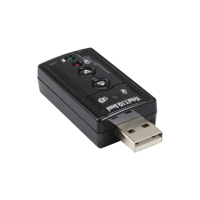 Tarjeta De Sonido Usb Inline Con Sonido Envolvente Virtual 7.1