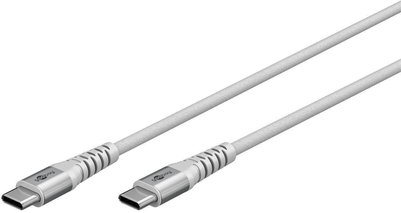 EAN 4040849701948 - Goobay KAB USB-C (ST-ST) 2m Verbindungskabel Textilmantel White cable USB USB 2.0 USB C imagen 3
