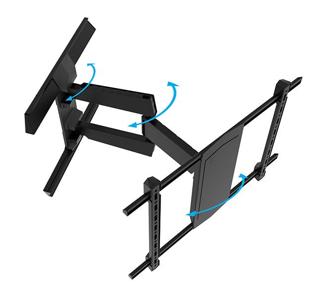 Dual Stud Double Arm Flat  Screen Wall Mount With Tilt &