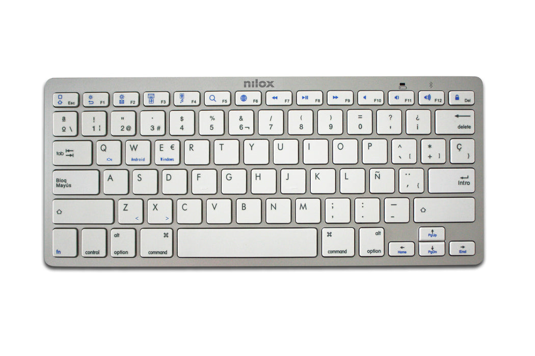 EAN 8435099531173 - Nilox NXKB01S teclado Universal QWERTY Español Plata, Blanco imagen 1
