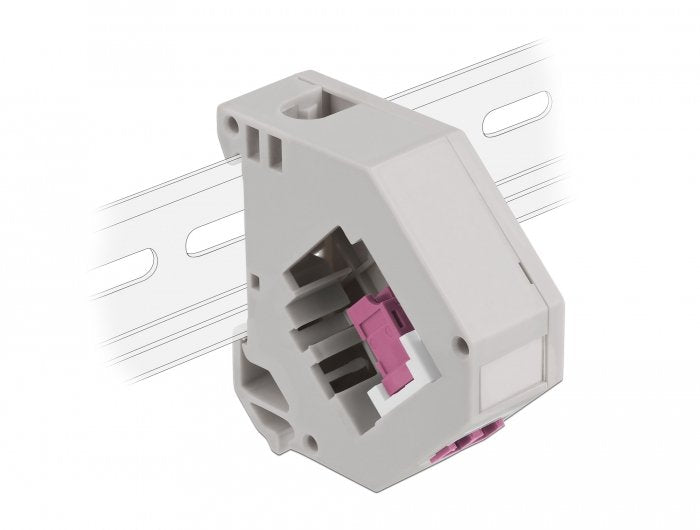 Delock Hutschienenadapter Mit Keystone Lc Duplex Buchse Zu Lc Duplex Buchse Violett