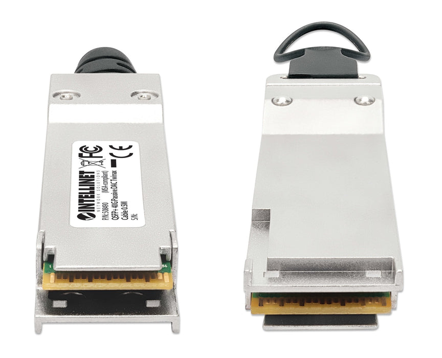EAN 0766623508490 - Intellinet 508490 Cable de fibra óptica e InfiniBand 0,5 m QSFP+ Negro, Plata imagen 3
