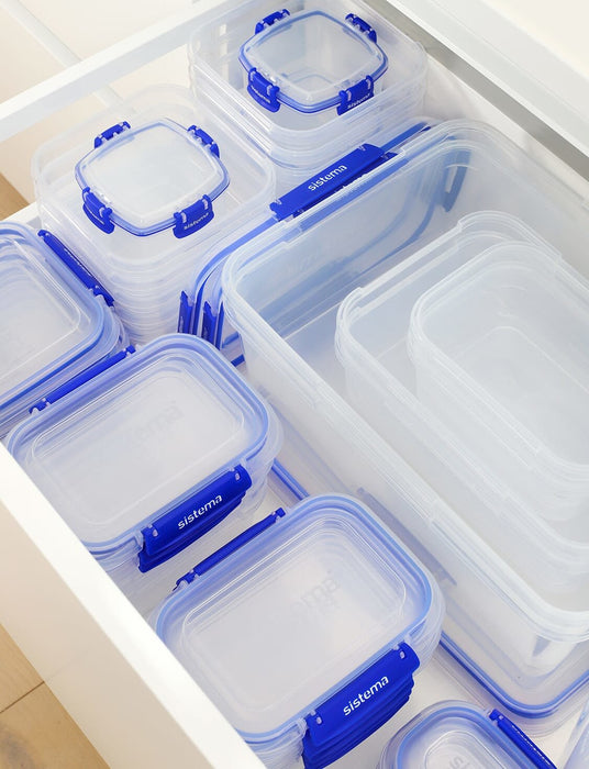 EAN 9414202885432 - Sistema 881543 recipiente de almacenar comida Ovalado Contenedor 0,4 L Azul, Transparente 3 pieza(s) imagen 6