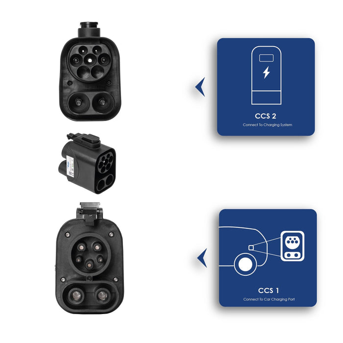 Akyga Ak-Sc-E19 Ladekabel-Adapter Ccs Combo 1 Ccs Combo 2 Negro