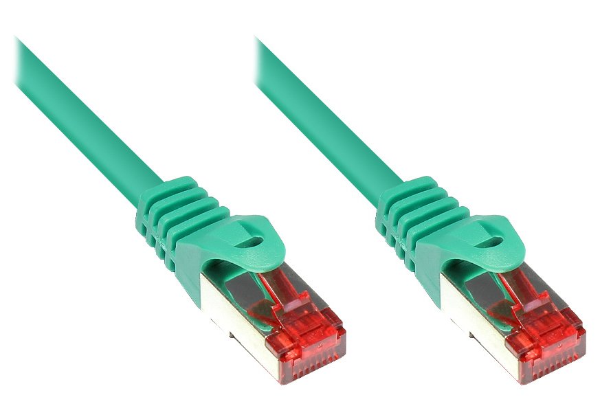 Goodconnections Cable De Red Mit Rastnasenschutz, Cat. 6, S Ftp, Pimf, Pvc, 250mhz, Grün, 10m,