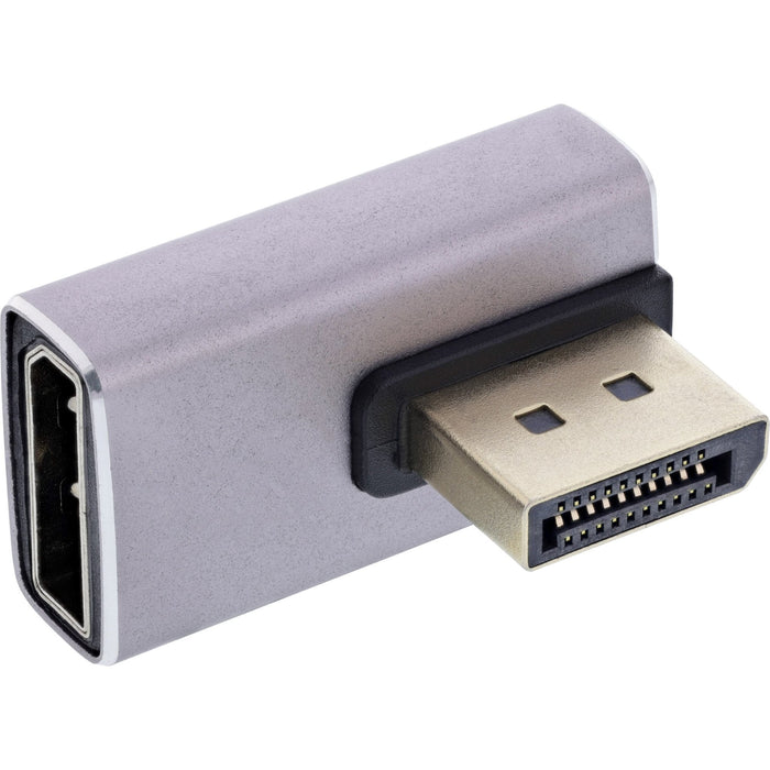 Inline® Displayport 1.4 Adapter, Macho / Female, 90° Vertical Right, 8k Uhd