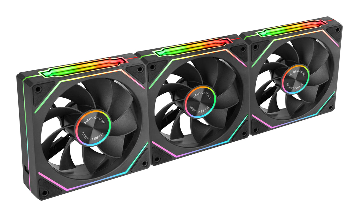 EAN 8435693111627 - Mars Gaming MF-LINKFINITYKIT2R Carcasa del ordenador Ventilador 12 cm Negro 3 pieza(s) imagen 4