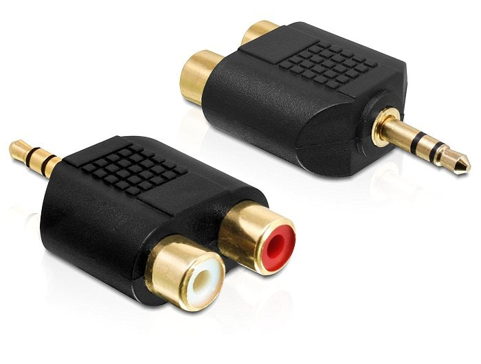 Delock Adaptador Audio Jack 3,5 Mm3 Pin Macho > 2 X Jack Hembra