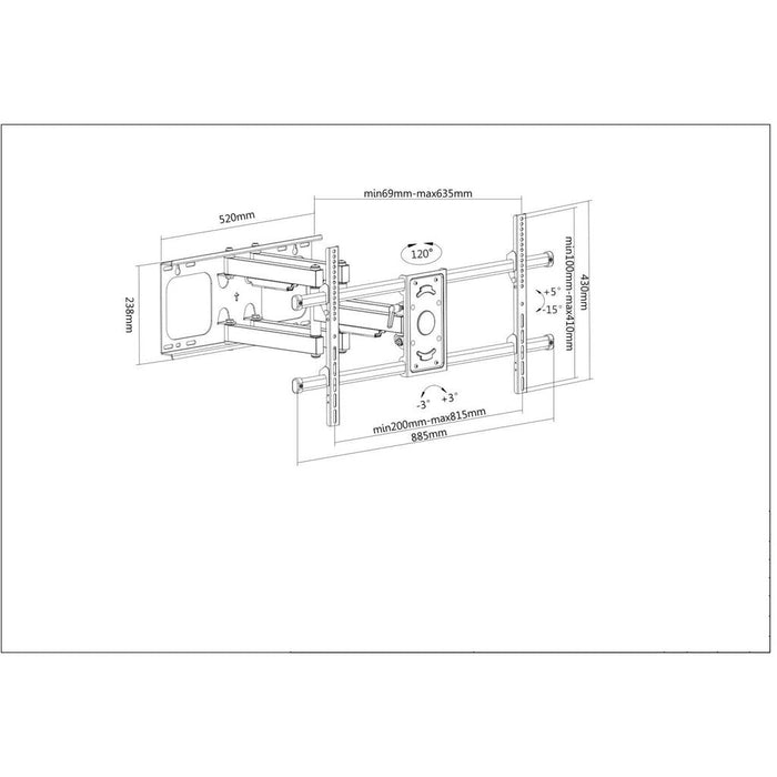 EAN 0766623461290 - Manhattan 461290 soporte para monitor 2,29 m (90") Negro imagen 5