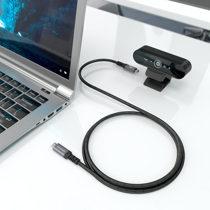 Cable Usb 4.0 Tipo-C Aisens A156-0995 Usb Tipo-C Macho Usb Tipo-C Macho Hasta 240w 40gbps 1.5m Negro