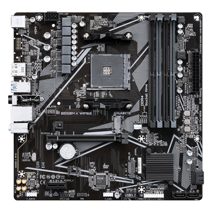 Gigabyte B550m K Wf6e Am4 4xddr4 Matx Hdmi Dp Usb Mb