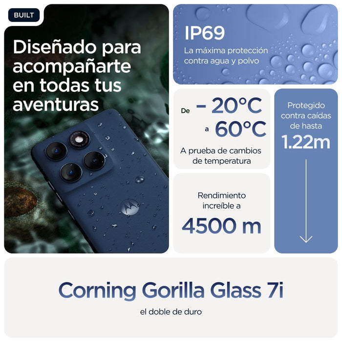 Motorola Edge 60 16,9 Cm (6.67") Sim Doble Android 15 5g Usb Tipo C 12 Gb 512 Gb 5200 Mah Azul