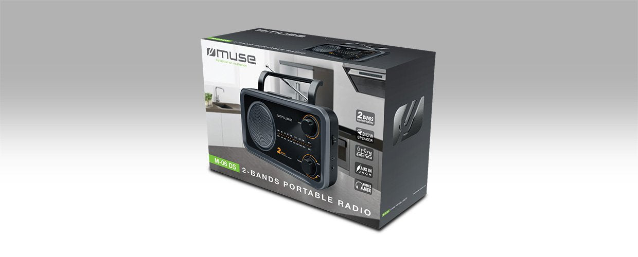 EAN 3700460206437 - Muse M-06DS radio Portátil Analógica Negro, Gris imagen 4