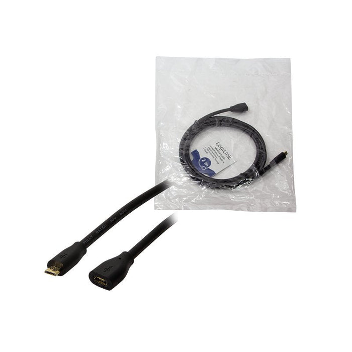 Logilink Cu0123 Cable Usb 2 M 2.0 Micro-Usb B Negro