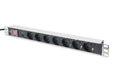 EAN 4016032266419 - Digitus DN-95403 limitador de tensión Negro 7 salidas AC 250 V 2 m imagen 1