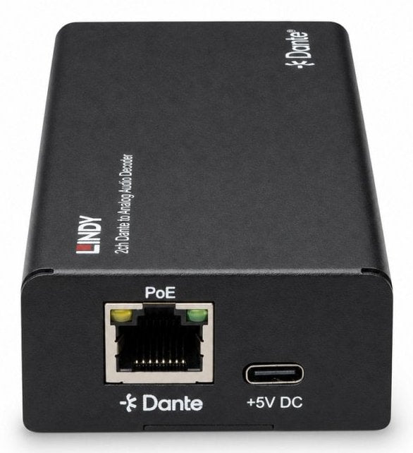 2ch Dante  To Analog Audio Decoder