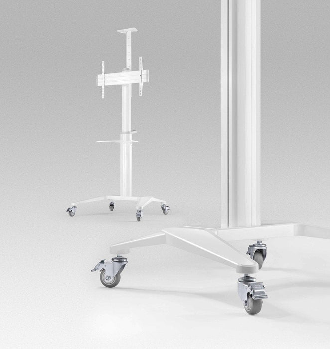 Gembird Aluminum Tv Floor Stand With Caster Wheels 37-70" White