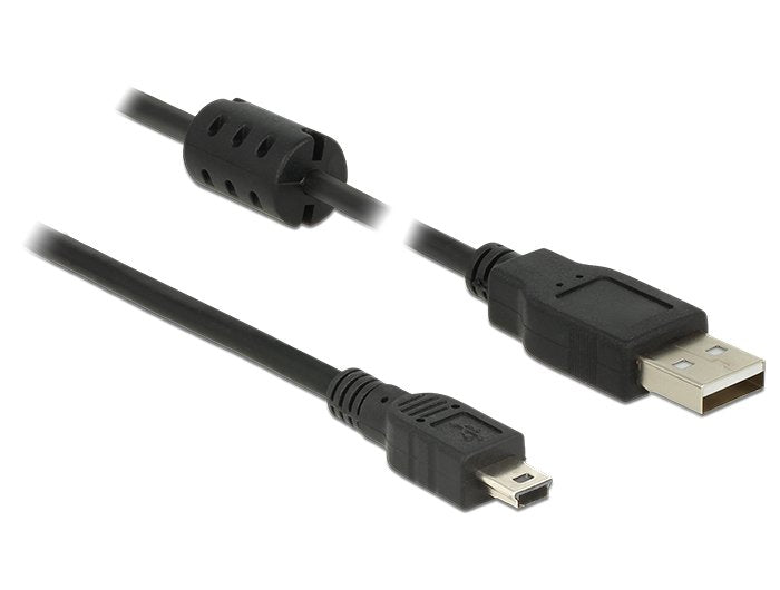 Delock Cable Usb 2.0 Typ-A Stecker > Usb 2.0 Mini-B Stecker 1.0 M Schwarz