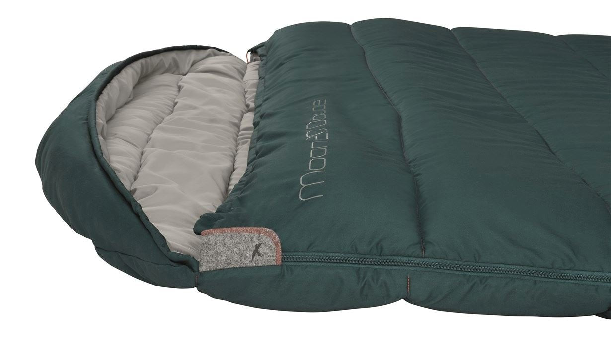 Easy Camp Moon 200 Adulto Saco De Dormir Rectangular Microfibra, Poliéster Verde Azulado