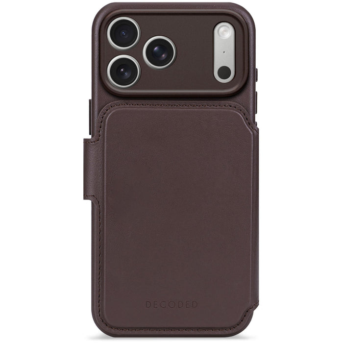 Decoded Leather Detachable Wallet Ip 17 Pro Chocolate Brown